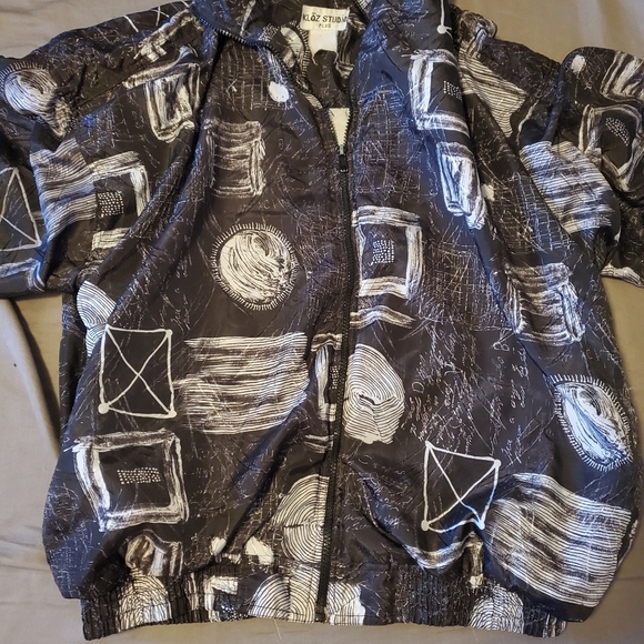 Vintage abstract print bomber jacket - Picture 2 of 2